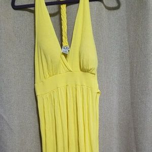 Long yellow beach dress